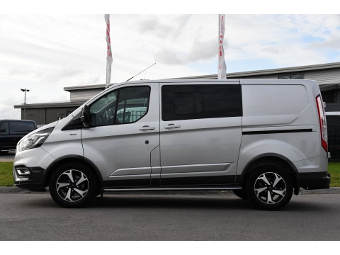 Ford Transit Custom 2.0 TDCI L1H1 Active DC Full Options! Adaptieve Cruise, Camera, Xenon, Carplay, Leder, Automaat, 170pk, Multimedia, Uniek!