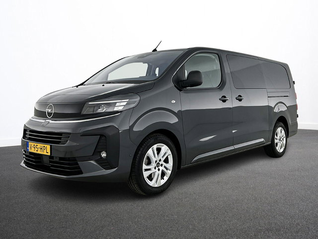 Opel Vivaro - 2.0 180PK L3 Automaat Dubbele Cabine 2 schuifdeuren Android Auto/Apple CarPlay Navigatie Keyless Entry&Start Climate Control Camera Cruise Control Houten afwerking laadruimte Trekhaak lichtmetalen velgen