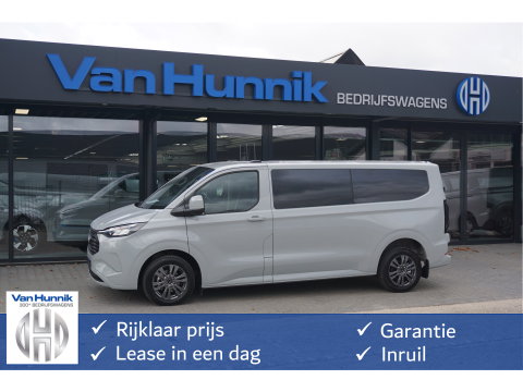 Ford Transit Custom 320L 2.5 PHEV 233PK Dubbel Cabine Limited PRIJS INCL. BPM !! 13" Navi, Adap. Cruise, Camera, 17" LM, Trekhaak!! NR. HYBDCG