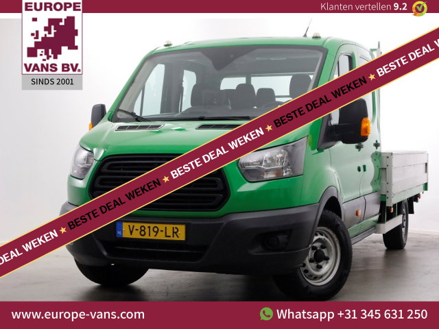 Ford Transit - 350 2.0 TDCI 130pk E6 RWD D.C. Open Laadbak Trekhaak 2800kg 02-2018