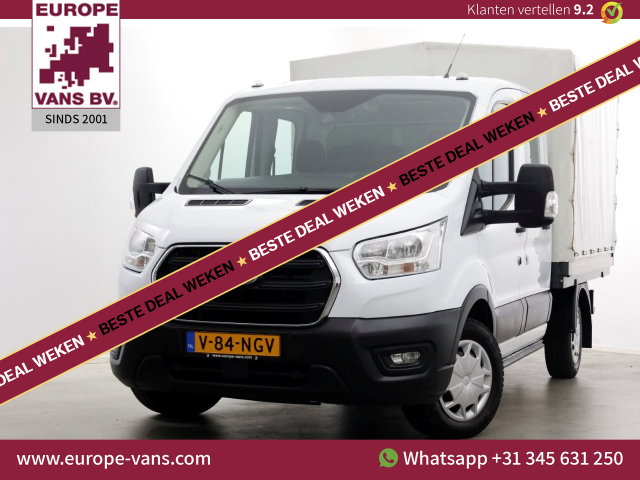 Ford Transit - 2.0 TDCI 130pk L2H1 Trend D.C. Open Laadbak met huif 05-2020
