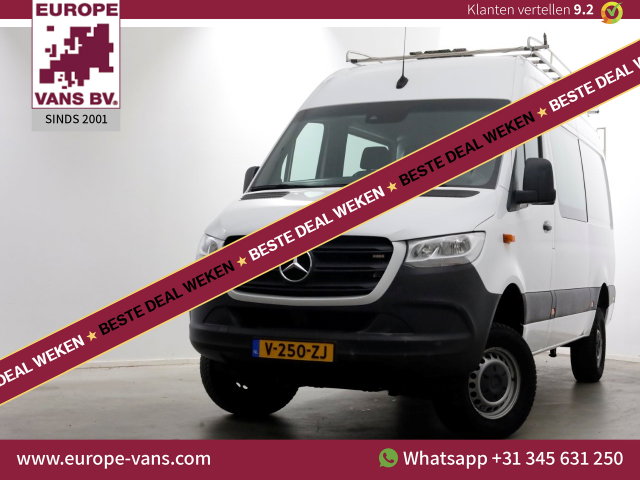 Mercedes-Benz Sprinter - 314 CDI 143pk E6 L2H2 4x4 ZG1 D.C. Airco/Navi/Trekhaak 2800kg 05-2019