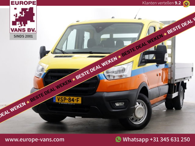 Ford Transit - 350 2.0 TDCI 130pk D.C. Trend Open Laadbak Trekhaak 3000kg 08-2022