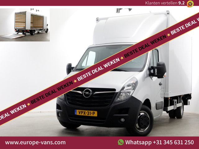 Opel Movano - 2.3 Turbo 165pk Bakwagen met bovensluit-laadklep 1000kg en zijlader L445cm 05-2022