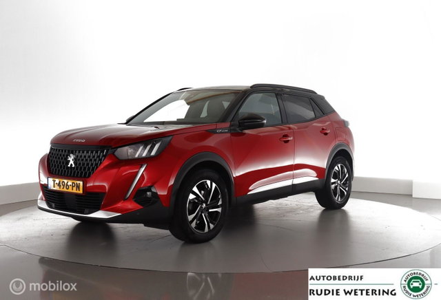 Peugeot 2008 - 1.2 130Pk Automaat GT-Line led|leer|cam|dab|stoelverwarm.|lmv17