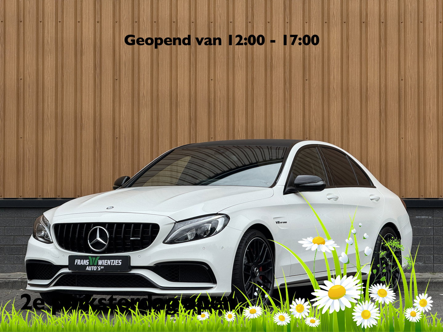Mercedes-Benz C-Klasse AMG 63 | 19" Lichtmetaal | Camera | LED | Leder | Cruise Control | Airconditioning | Parkeersensoren | Bluetooth | Elektrische Stoelen |