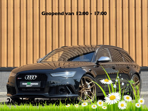 Audi A6 Avant 4.0 TFSI RS 6 quattro performance Pro Line Plus | 605 PK! | Keramische Remmen | Panoramadak | Leder | Apple Carplay | Android Auto | Adaptieve Cruise Control | Dodehoek Sensor | Lane Assist | Bose | 360° Graden Camera |