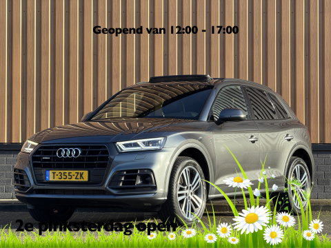 Audi Q5 3.0 TDI quattro Sport S Line Black Edition | 286 PK! | Panoramadak | Adaptieve Cruise Control | Lane Assist |Elektrische Trekhaak | Camera | DAB | Navigatie | 20" Lichtmetaal |