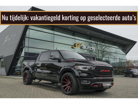 Dodge Ram 1500 5.7 V8 401pk 4x4 Limited LPG G3 Widebody Black&Red Luchtvering Trekhaak Head-up Harman/kardon Sidebars CUSTOM!!