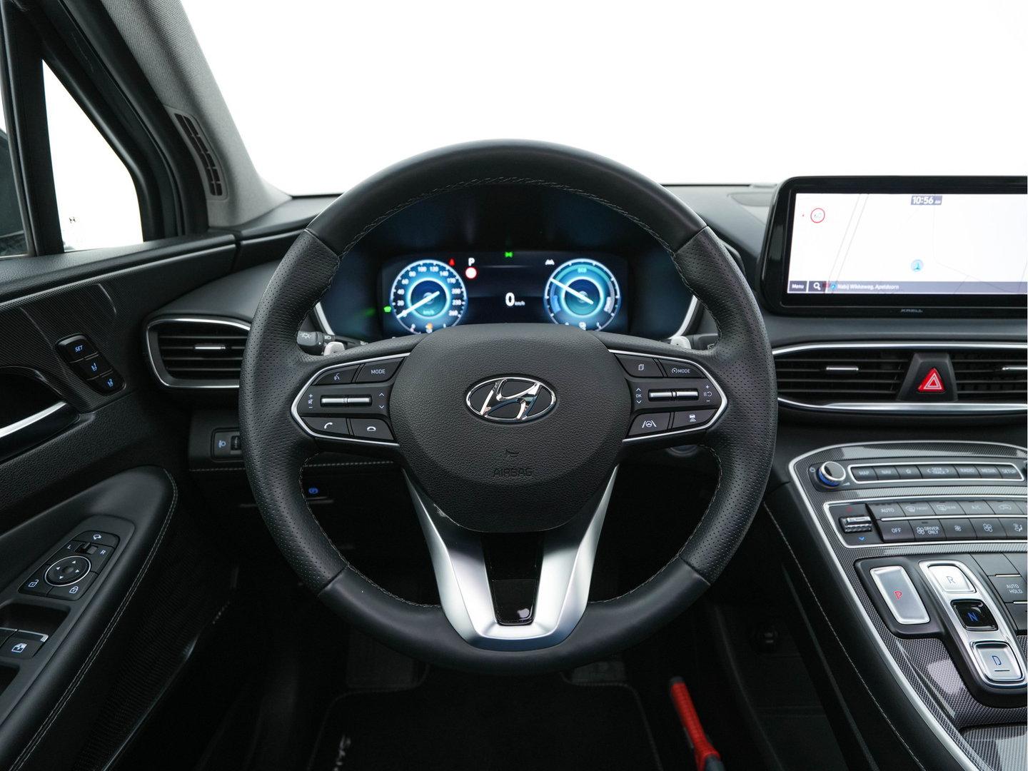 Hyundai Santa Fe 1.6 T-GDI HEV Premium Sky (Face-lift) (INCL-BTW) *PANO | LEATHER | FULL-LED | ADAPTIVE-CRUISE | BLINDSPOT | MEMORY-PACK | DIGI-COCKPIT | SHIFTPADDLES | PRIVACYGLASS | NAVI-FULLMAP | HEAD-UP |19''ALU*