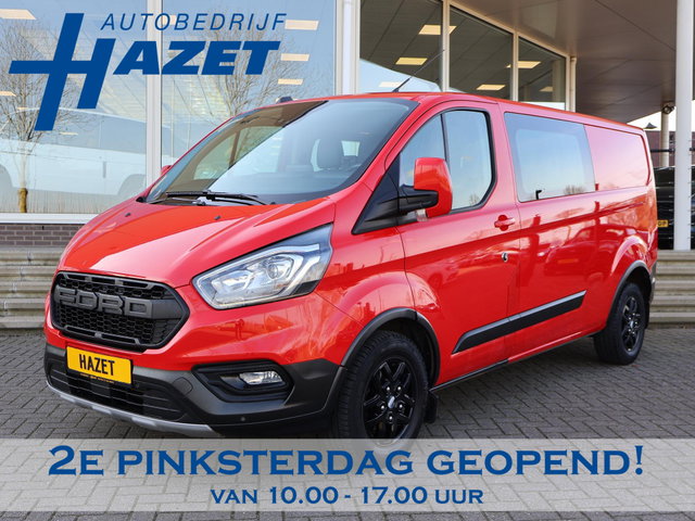 Ford Transit Custom - 320 2.0 TDCI 130 PK TRAIL DUBBEL CABINE L2H1 6-PERS. + LEDER | RAPTOR GRILLE | CARPLAY | CAMERA | LMV