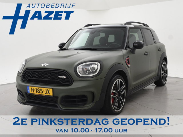 MINI Countryman - Mini JCW 2.0 JOHN COOPER WORKS 231 PK ALL4 AUT. MAT GROEN + PANORAMA | CAMERA | HEAD-UP | HK | LEDER | STOELVERW.