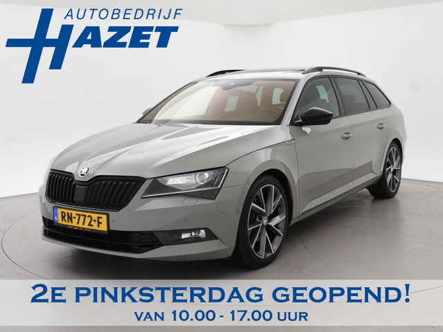 Škoda Superb - Combi 1.4 TSI ACT 150 PK SPORTLINE DSG AUT. *STEEL GREY* + WEGKL. TREKHAAK | PANORAMA | 19 INCH | CANTON | ADAPTIVE CRUISE | ALCANTARA
