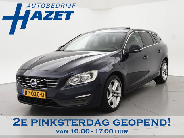Volvo V60 - 2.4 D6 TWIN ENGINE *EURO 6* 285 PK + SCHUIFDAK | LEDER | STOELVERW.