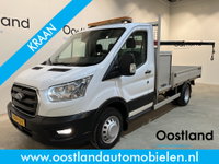 Ford Transit - 350 2.0 TDCI L2 Trend RWD Open Laadbak / Maxilift kraan / Euro 6 / Trekhaak 3.000 KG / Dubbel Lucht / Airco / Cruise Control / 3-Zits / 67.000 KM !!