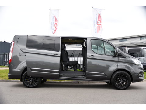 Ford Transit Custom 300 2.0 TDCI L2H1 Limited DC PB Edition Cruise, Camera, Carplay, LED, 2 x Schuifdeur, Stoelverwarming, 170pk, Trekhaak, NAVI, Uniek!