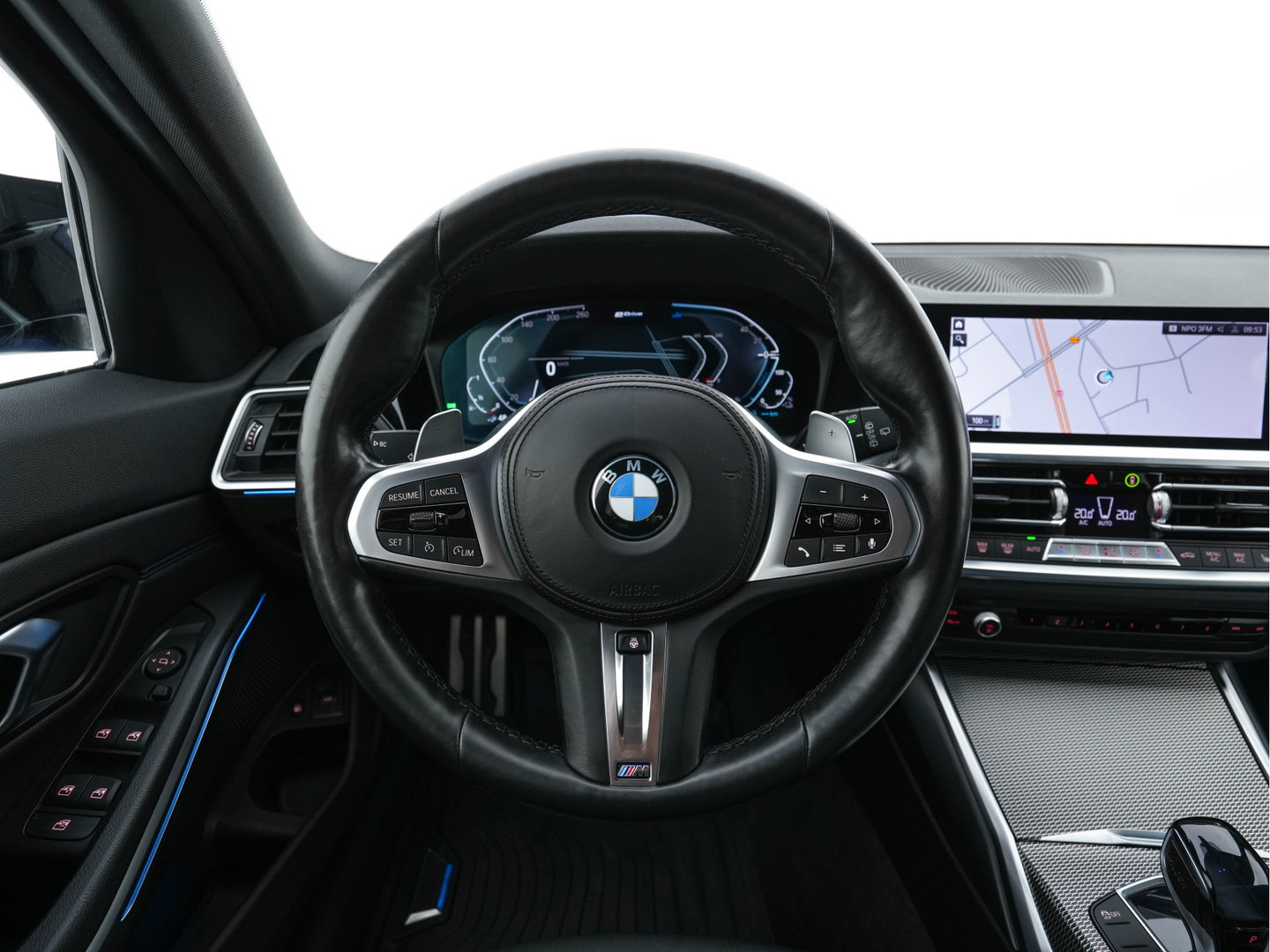 BMW 3 Serie Touring 330e High Executive M-Sportpack (Plug-in) Aut. *LEATHER-MICROFIBRE | FULL-LED | DIGI-COCKPIT | HEATED-SPORTSEATS | CAMERA | CARPLAY | SHIFT-PADDLES | NAVI-FULLMAP | PRIVACY-GLASS | ECC | PDC | CRUISE | TOWBAR | 18''ALU*