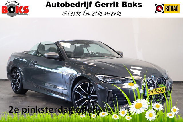 BMW 4 Serie - Cabrio M440i xDrive High-Executive 374PK Individueel-lak Navigatie  Volleder 19LMV Head up !! 2e Pinksterdag geopend van 12:00 tot 17:00u !!
