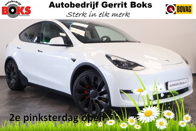 Tesla Model Y - Performance AWD 75 kWh ACC Panoramadak HW3 !! 2e Pinksterdag geopend van 12:00 tot 17:00u !!