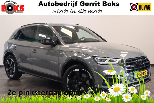 Audi Q5 - 2.0 TFSI quattro Sport S Line Black Edition QUANTUM GRIJS Head up Leder Panorama dak !! 2e Pinksterdag geopend van 12:00 tot 17:00u !!