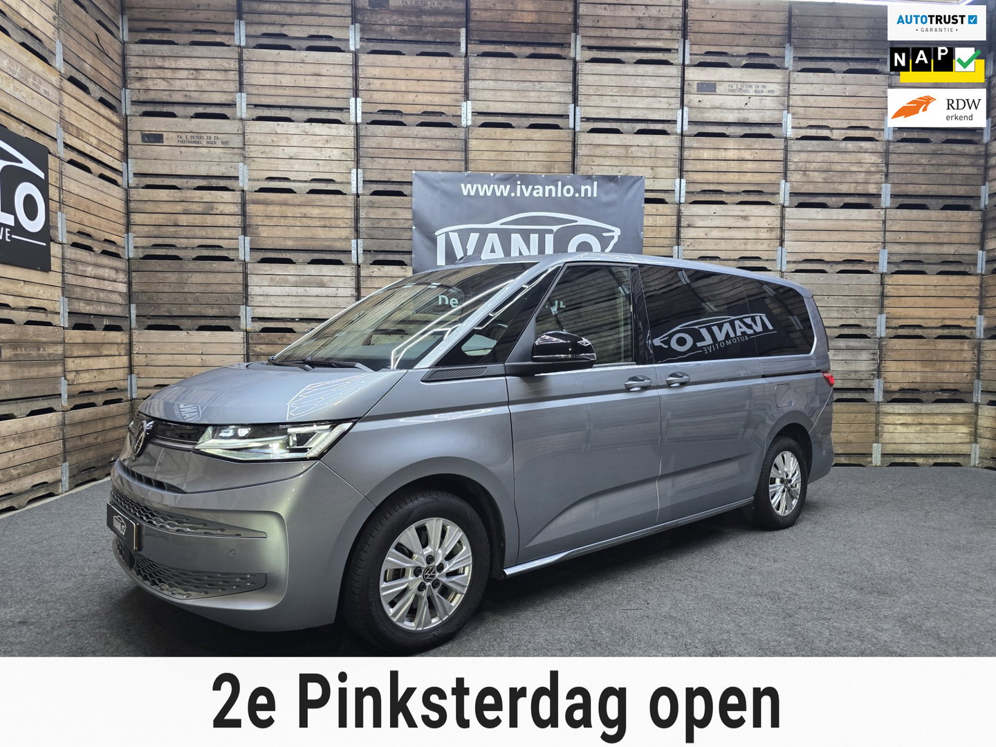 Volkswagen Multivan 1.4 eHybrid L2H1 Style 7p. Trekh. 218 PK DSG Pano LEd Carplay Clima Cruise 17"LM 97.8 % SOH