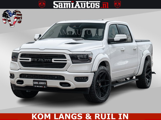 Dodge Ram Pick-Up - V8 5.7 402PK | LARAMIE SPORT | Krachtige Hemi | Panorama Dak | 12' Scherm | LPG | Comfortabele Dubbele Cabine met Royale 5 Zitplaatsen | NIEUW EN BPM vrij | Nu Leverbaar uit Voorraad | Nr 2529 - 1277 |