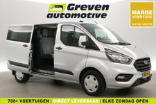 Ford Transit Custom - 2.0 TDCI | MARGE | DC | 6-Zits | Airco | Cruise | Carplay | Navi | Trekhaak | Parkeersens.