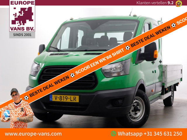Ford Transit - 350 2.0 TDCI 130pk E6 RWD D.C. Open Laadbak Trekhaak 2800kg 02-2018