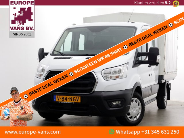 Ford Transit - 2.0 TDCI 130pk L2H1 Trend D.C. Open Laadbak met huif 05-2020