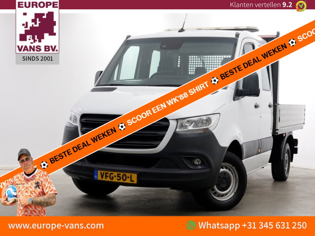 Mercedes-Benz Sprinter - 314 CDI 143pk RWD 7G Automaat L2H1 D.C. Open Laadbak Trekhaak 2800kg 03-2020