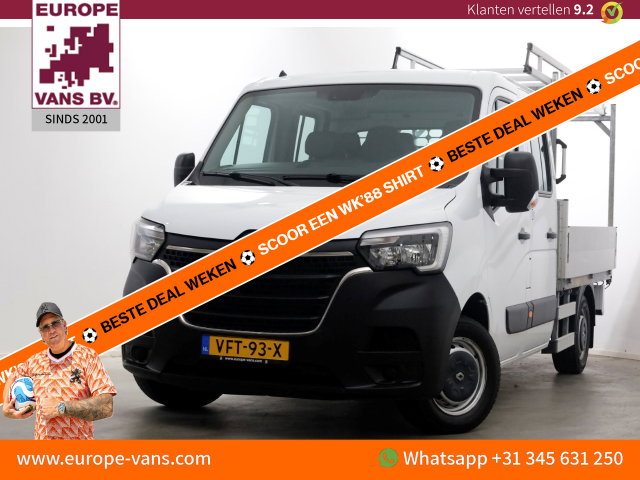 Renault Master - T35 2.3 dCi 135pk L2 D.C. Open Laadbak Airco/Navi 05-2020