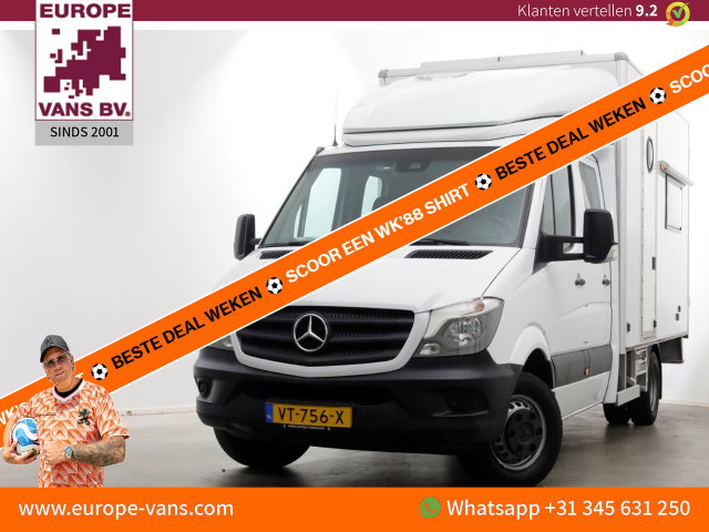Mercedes-Benz Sprinter - 516 CDI 163pk E6 7G Automaat D.C. Bakwagen met achterdeuren/Camper? 03-2016