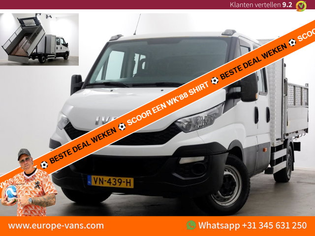 Iveco Daily - 35S15 3.0 150pk Euro6 D.C. Kipper met hoge boorden Trekhaak 3500kg 03-2015