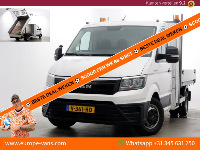 MAN TGE - 5.180 2.0 177pk E6 L2H1 Kipper Dubbel Lucht Trekhaak 3500kg 06-2018
