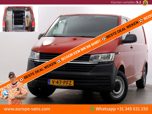 Volkswagen Transporter - T6.1 2.0 TDI 110pk Lang Airco/Inrichting/Achterklep 06-2020