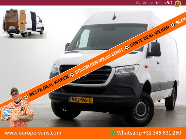 Mercedes-Benz Sprinter - 316 CDI 163pk 7G Automaat L2H2 4x4 ZG1 Airco/Camera/Trekhaak 2800kg 06-2021