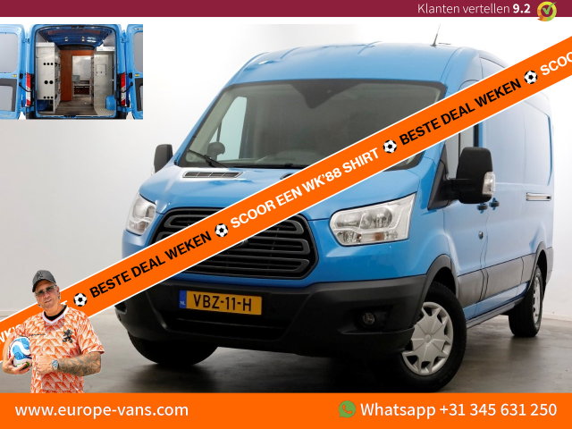 Ford Transit - 350 2.0 TDCI 130pk E6 L3H2 Trend Airco/Camera/2x Schuifdeur 10-2019