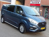 Ford Transit Custom - 2.0 TDCI 170PK AUTOMAAT 2021 DUBCAB TOPSTAAT 6 PERSOONS 2x SCHUIFDEUR CAMERA NAVIGATIE VELE EXTRA'S