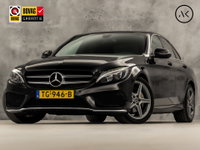 Mercedes-Benz C-Klasse - 180 AMG Sport 156Pk Automaat (NAVIGATIE, CAMERA, LEDER, ZWART HEMEL, STOELVERWARMING, SPORTSTOELEN, GETINT GLAS, NIEUWSTAAT)
