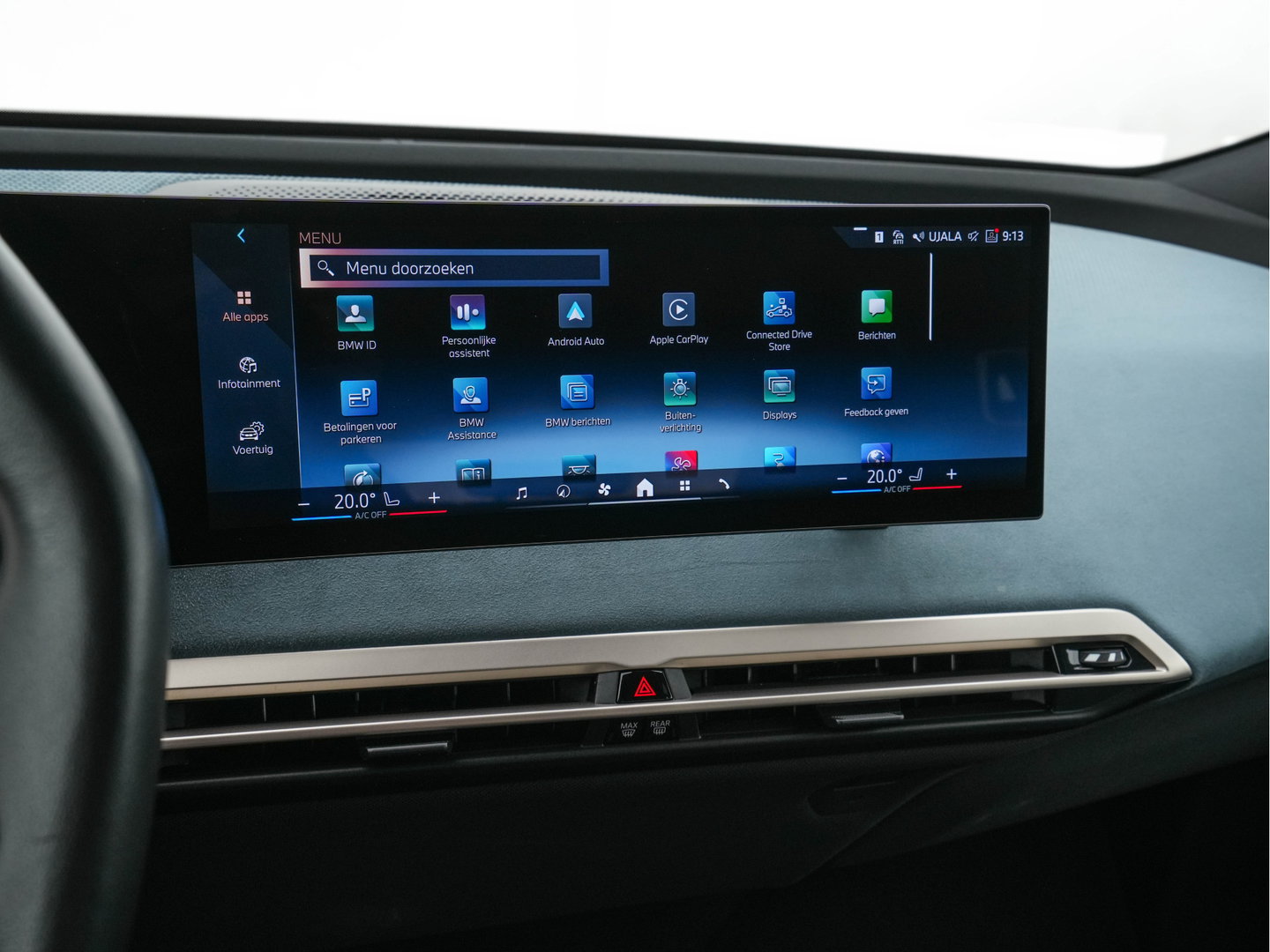 BMW iX xDrive40 Business Edition Plus 77 kWh [ 3-Fase ] {SOH-100%} (INCL-BTW) *PANO | HEAD-UP | TOPVIEW | MASSAGE | LASER-LIGHT | MEMORY-PACK | BOWERS&WILKINS | BLINDSPOT | WIDESCREEN-COCKPIT | HEATED-COMFORTSEATS | DAB | AMBIENTLIGHT | NAVI-FULLMAP | 20''AL
