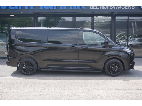 Ford Transit Custom 320L 2.5 PHEV 233PK Dubbel Cabine JWR BLACK PRIJS INCL. BPM !! 13" Navi, Adap. Cruise, Camera, 19" LM, Trekhaak!! NR. HYBDCB