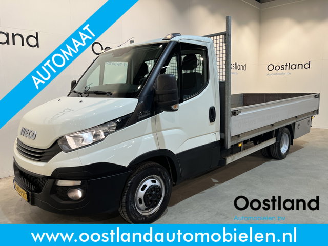 Iveco Daily - 40C18 3.0 Automaat Open Laadbak / Euro 6 / Trekhaak 3.500 KG / Airco / Dubbel Lucht / Cruise Control / 3-Zits