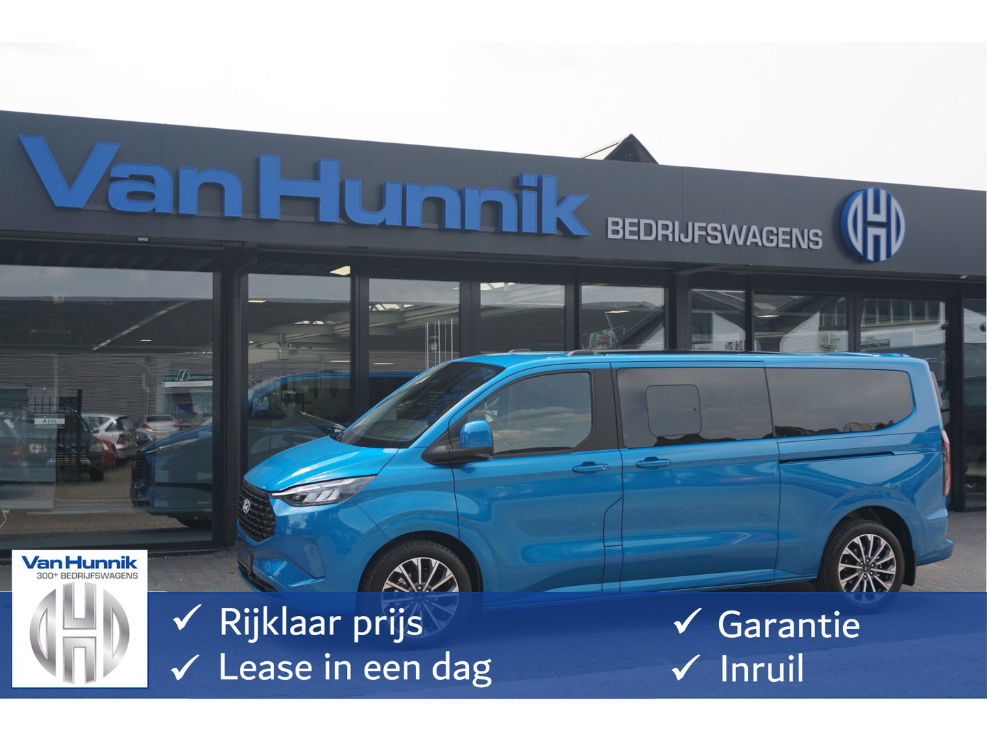 Ford Transit Custom Tourneo 340L 2.5 PHEV 233PK Titanium X PRIJS INCL. BPM Luxe 8 Zits, Leder, 19" LM, B&O, Elek. Schuifeur, Pano, Trekhaak!! NR. TR9