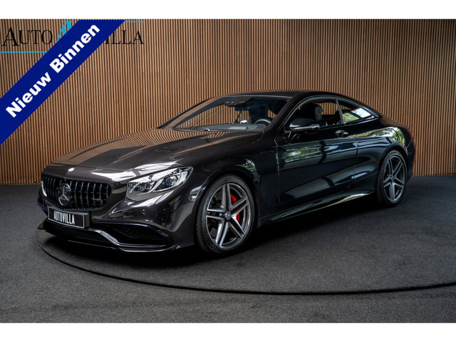 Mercedes-Benz S-Klasse - Coupé AMG 63 4Matic Panorama Nightvision HUD Burmester MB Parfum Stoelventilatie Niveauregeling Softclose 20'' LM velgen Distronic 360 Camera Keyless Navi Leer PTS Massagestoelen Memory seats Elektr. verstelbare stuur Elektr. achterklep