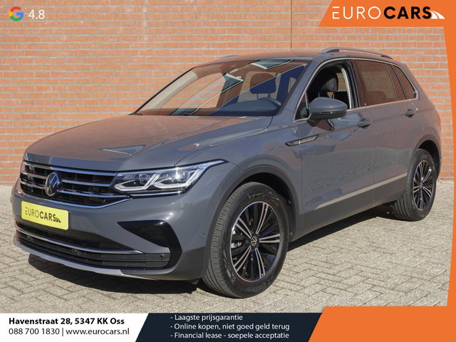 Volkswagen Tiguan - 1.5 TSI 150pk DSG Elegance Navigatie Apple Carplay / Android Auto Parkeersensoren Camera Adaptieve Cruise Control Stuur-en stoelverwarming Matrix LED-koplampen Virtual Cockpit Getinte ramen Climate Control ErgoActive stoelen