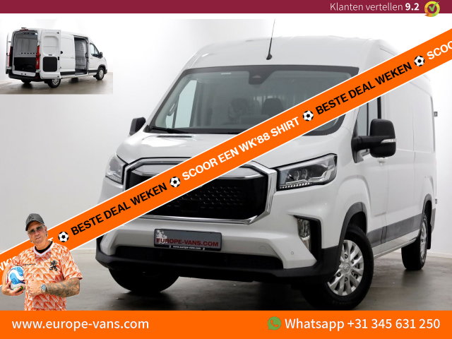 Maxus eDeliver9 - L3H2 72kWh WLTP Range 280km 100% Elektrisch Airco/Camera/ACC NIEUW 02-2024