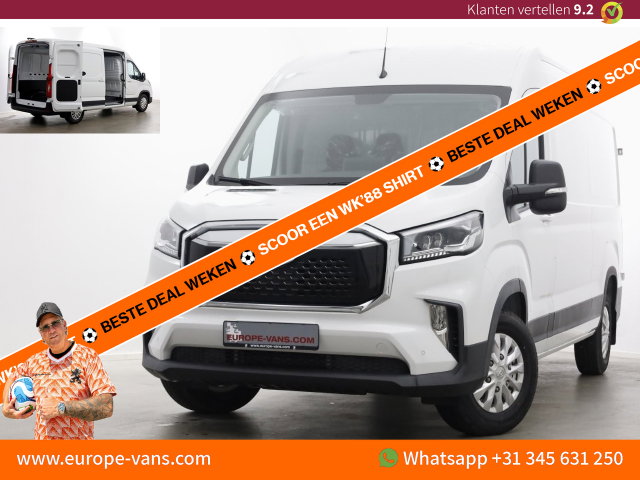 Maxus eDeliver9 - L3H2 72kWh WLTP Range 280km 100% Elektrisch Airco/Camera NIEUW 02-2024
