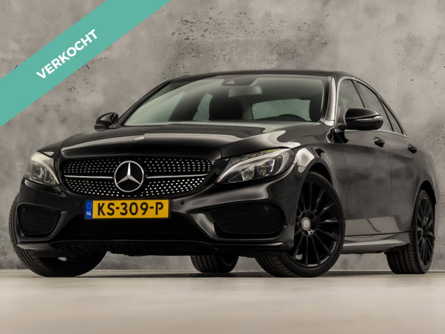 Mercedes-Benz C-Klasse - 180 Sport 156Pk Automaat (NAVIGATIE, DIAMOND GRILL, LEDER, STOELVERWARMING, ELEK SPORTSTOELEN, CRUISE, PARKEERSENSOREN, NIEUWSTAAT)
