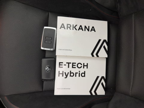 Renault Arkana 1.6 E-Tech RS-Line Hybrid 145 (INCL-BTW) Aut. *PANO | LEATHER | FULL-LED | BLINDSPOT | CAMERA | HEATED-SPORTSEATS | KEYLESS | AMBIENTLIGHT | DIGI-COCKPIT | PRIVACY-GLASS | NAVI-FULLMAP | ECC | ADAPTIVE-CRUISE | PDC | 18"