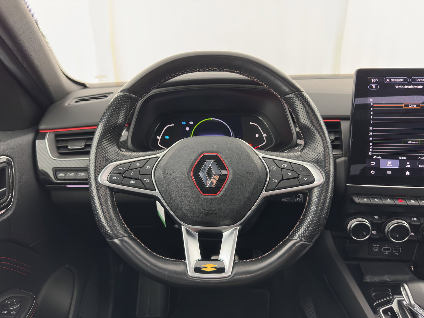 Renault Arkana 1.6 E-Tech RS-Line Hybrid 145 (INCL-BTW) Aut. *PANO | LEATHER | FULL-LED | BLINDSPOT | CAMERA | HEATED-SPORTSEATS | KEYLESS | AMBIENTLIGHT | DIGI-COCKPIT | PRIVACY-GLASS | NAVI-FULLMAP | ECC | ADAPTIVE-CRUISE | PDC | 18"